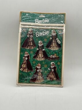 New Old Stock Barbie Holiday Sticker Sheet